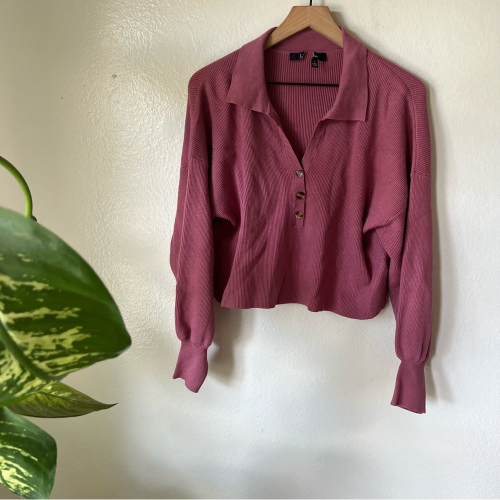 Lulus | Well Rested Dusty Rose Ribbed Pullover Sweater Top - Picture 2 of 8